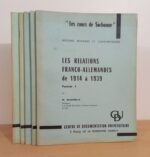 Les Relations franco-allemandes de 1914 à 1939