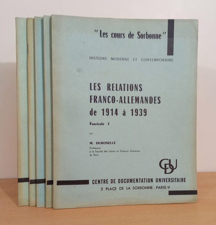 Les Relations franco-allemandes de 1914 à 1939